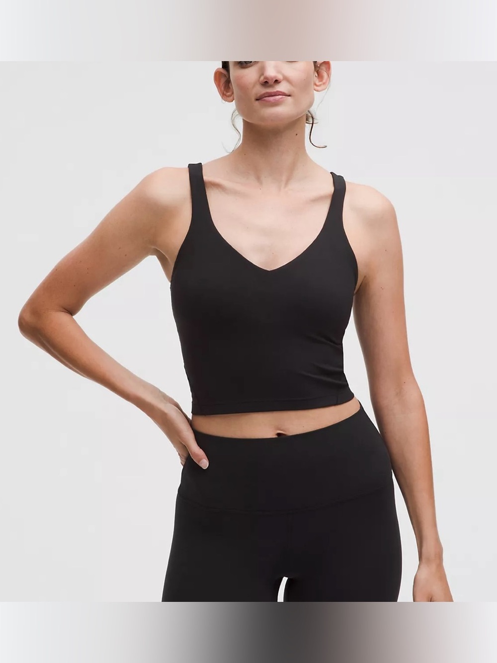 lululemon athletica Black V-Neck Longline Tank